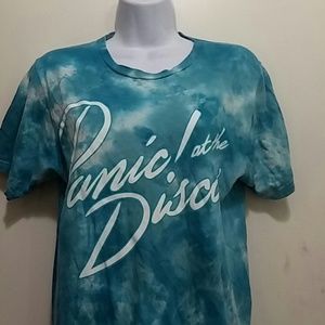 Band t-shirt blue tie dye Size S